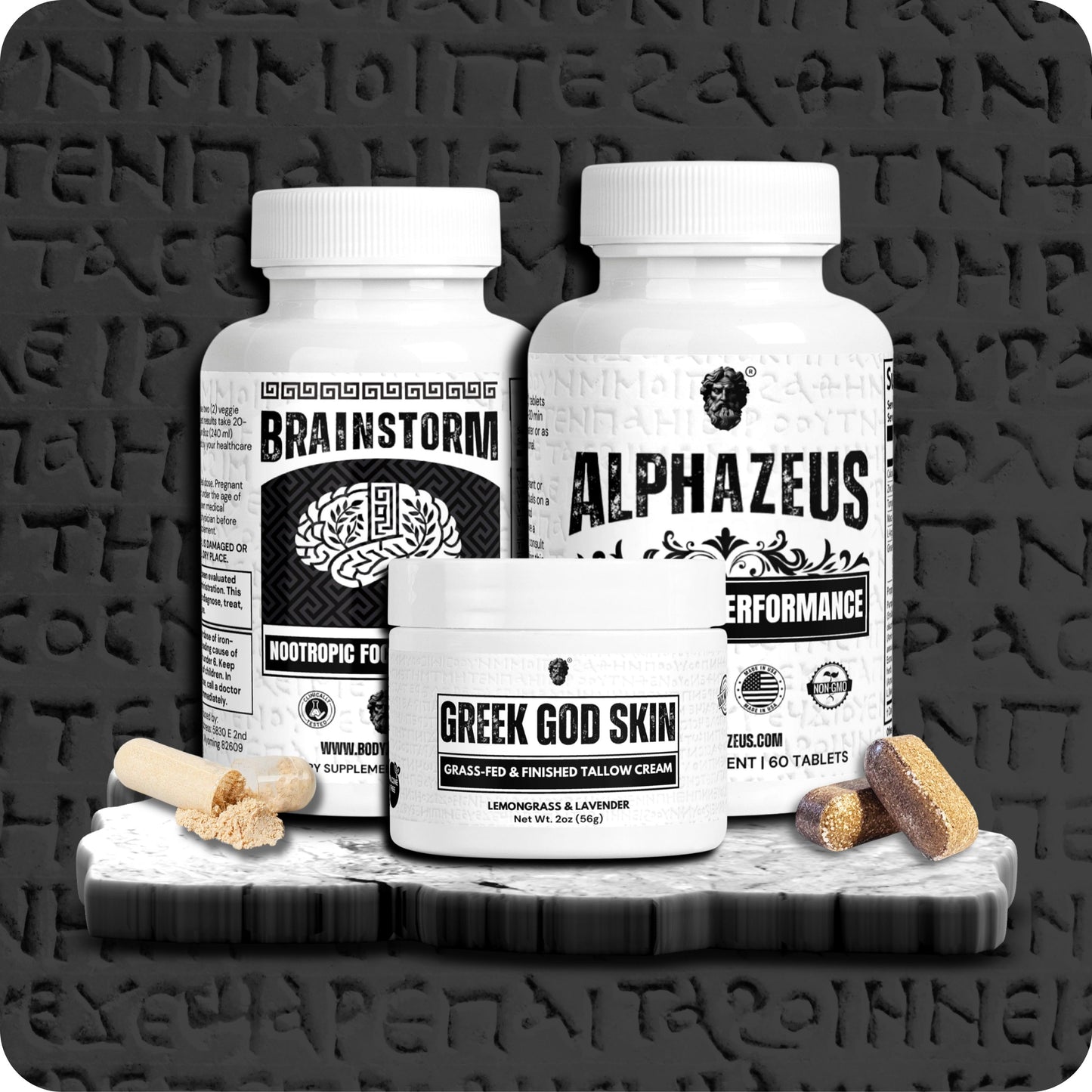 The Greek God Stack • ALPHAZEUS, BRAINSTORM & TALLOW BALM